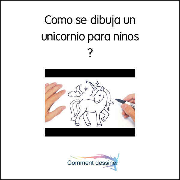 Como se dibuja un unicornio para niños